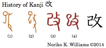 History of kanji 改