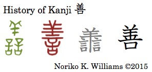 History of Kanji 善