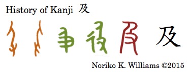 History of the kanji 及