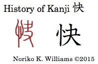 History of the kanji 快