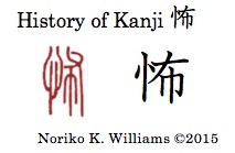 History of the kanji 怖