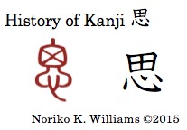History of the kanji 思