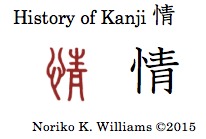 History of the kanji 情