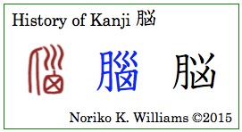 History of the kanji 脳