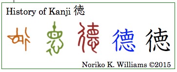 The History of the kanji 徳
