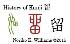 History of Kanji 留