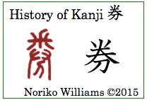 History of Kanji 券(frame)
