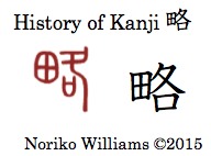 History of Kanji 略