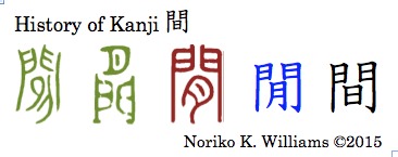 History of Kanji 間