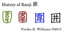 History of Kanji 囲(圍)