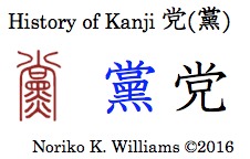 History of Kanji 党(黨)