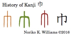 History of Kanji 巾