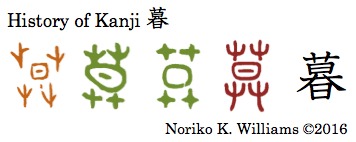 History of kanji 暮