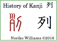 History of Kanji 列