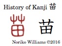 History of Kanji 苗