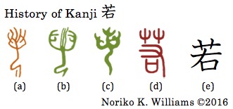 History of Kanji 若