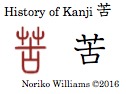History of Kanji 苦