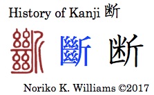 History of Kanji 断