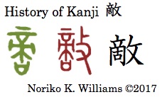 History of Kanji 敵