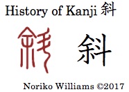 History of Kanji 斜