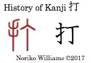History of Kanji 打