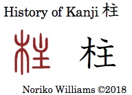 History of Kanji 柱